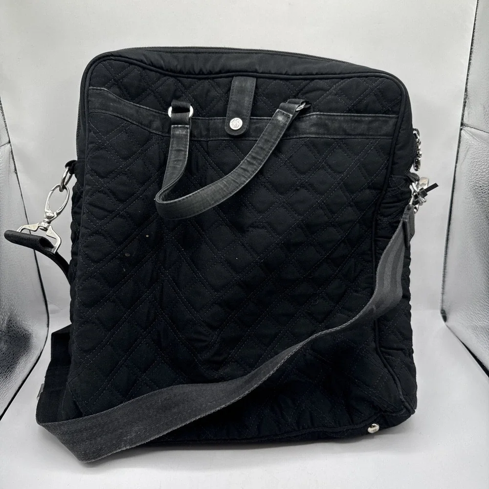 Vera Bradley Quilted Elit Hobo Black Shoulder Purse Handbag - Picture 4 of 10